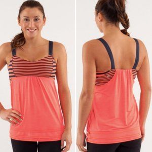 Rare Lululemon Run: Back on Track Tank Sea Stripe